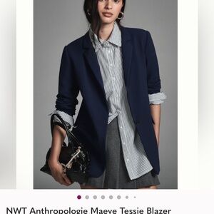 Anthropologie Navy Blazer